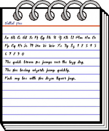 Battal free Regular animated font preview