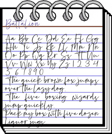 Battalion Regular animated font preview