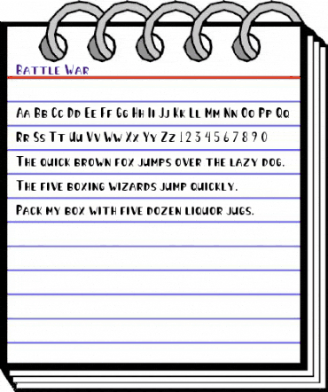 Battle War Regular animated font preview