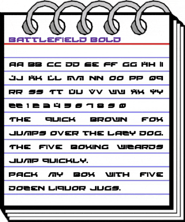 Battlefield Bold Bold animated font preview