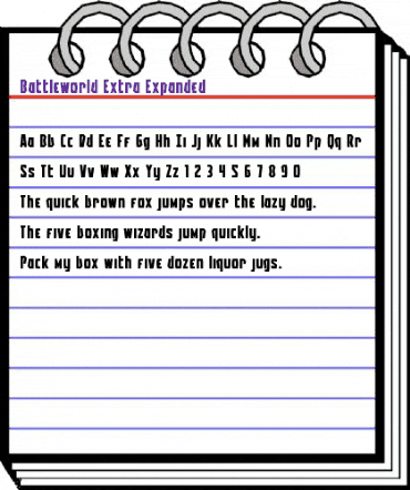 Battleworld Extra-Expanded Extra-Expanded animated font preview