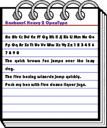 BauhausC Heavy Regular animated font preview