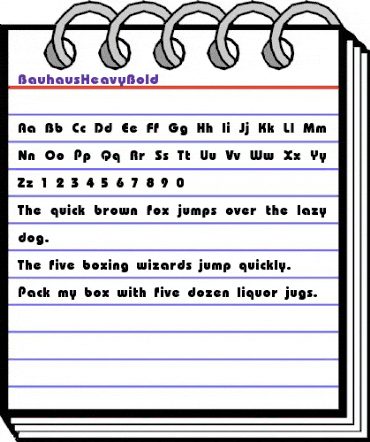 BauhausHeavyBold Regular animated font preview