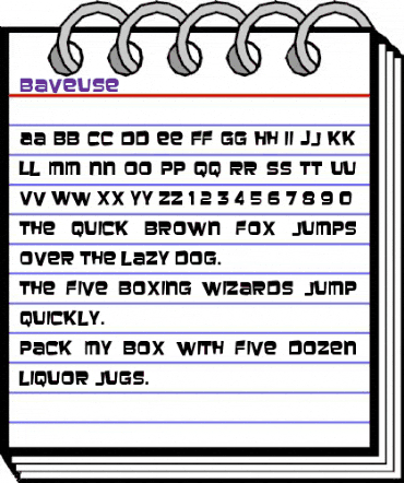 Baveuse Regular animated font preview