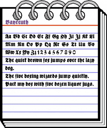 Bayreuth Regular animated font preview