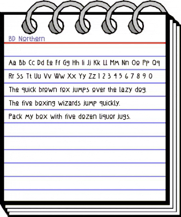 BD Northern Regular animated font preview