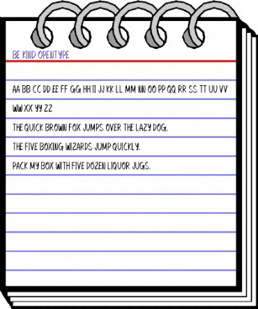 Be Kind Regular animated font preview