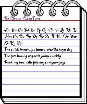 Be Strong Regular animated font preview