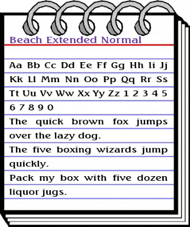 Beach Extended Normal animated font preview Beach Extended Normal animated font preview
