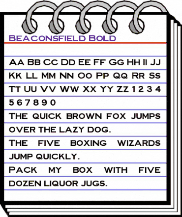 Beaconsfield Bold Regular animated font preview