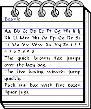 Beanie Regular animated font preview