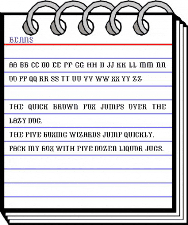 Beans Regular animated font preview Beans Regular animated font preview