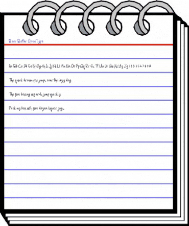 Bear Butter Regular animated font preview