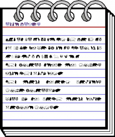Bear Icons Regular animated font preview