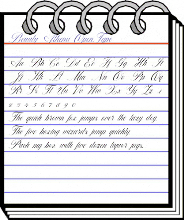 Beauty Athena Regular animated font preview