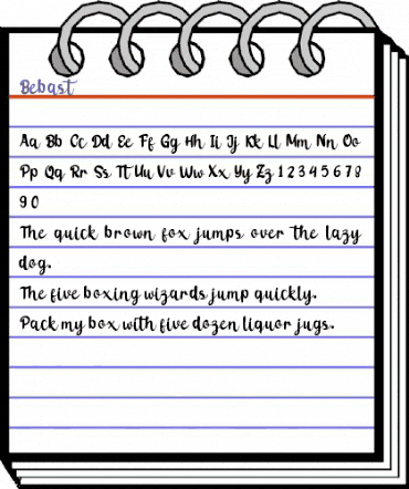 Bebast Regular animated font preview
