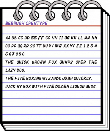 Bebrush Regular animated font preview