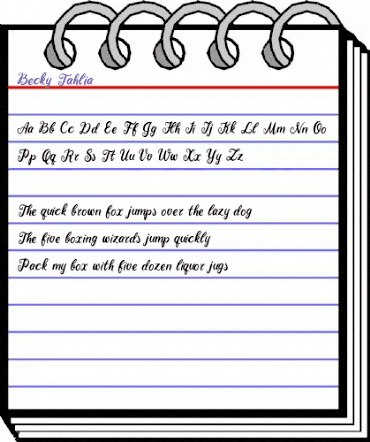 Becky Tahlia Becky Tahlia animated font preview