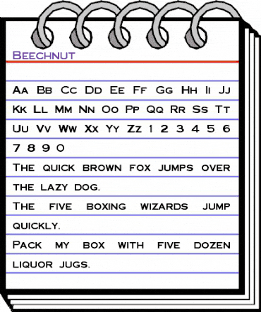 Beechnut Regular animated font preview