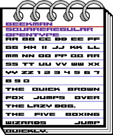 Beekman-SquareRegular Regular animated font preview