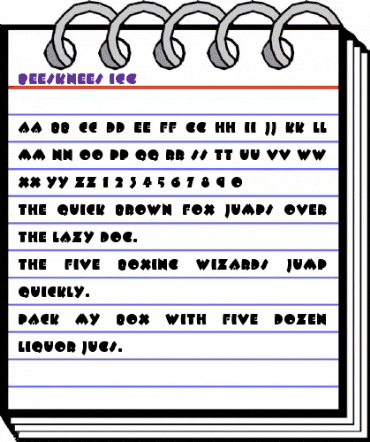 Beesknees ICG Regular animated font preview
