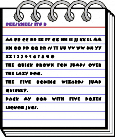 Beesknees Itc D Regular animated font preview