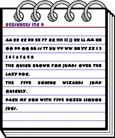 Beesknees Itc P Regular animated font preview