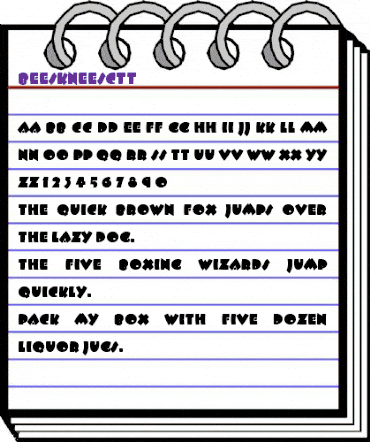BeeskneesCTT Regular animated font preview