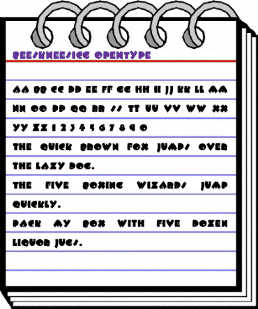 BeeskneesICG Medium animated font preview