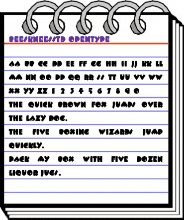 ITC Beesknees Std Regular animated font preview ITC Beesknees Std Regular animated font preview