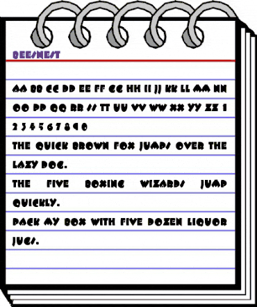 Beesnest Regular animated font preview