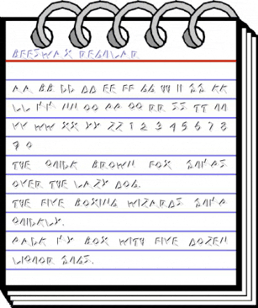 BeesWax Regular animated font preview