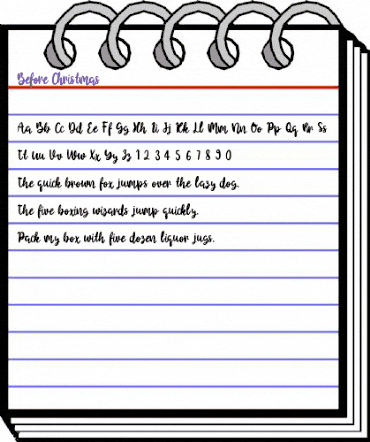 Before Christmas Regular animated font preview