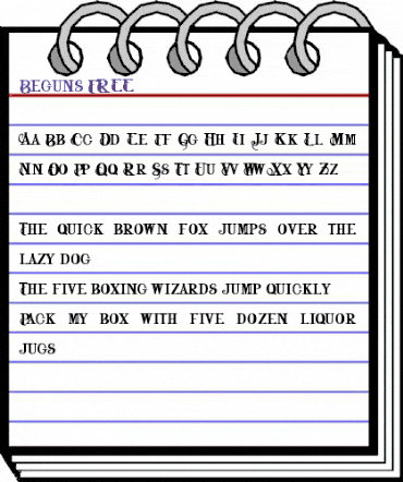 Beguns FREE Regular animated font preview