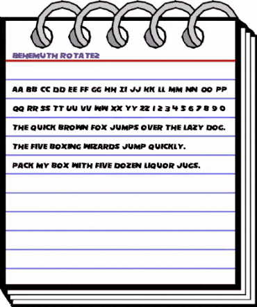 Behemuth Rotated 2 Regular animated font preview