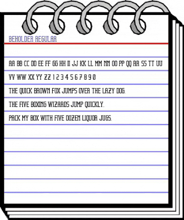 Beholder Regular animated font preview