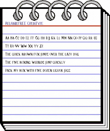 Belanie FREE Regular animated font preview