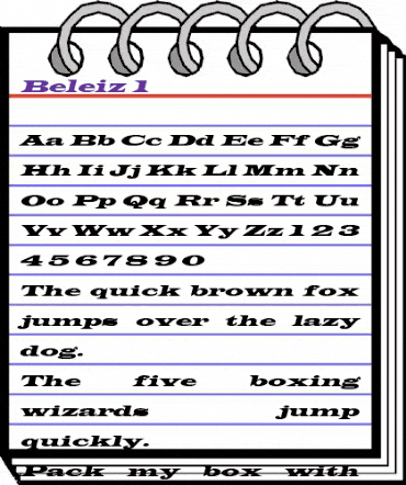 Beleiz 1 Regular animated font preview