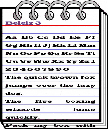 Beleiz 3 Regular animated font preview