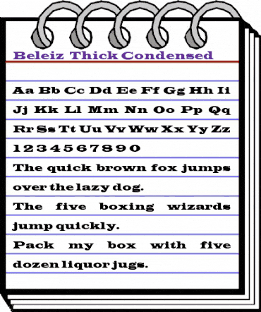 Beleiz -Thick Condensed Regular animated font preview