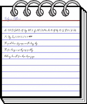 Belgium Catherine Regular animated font preview