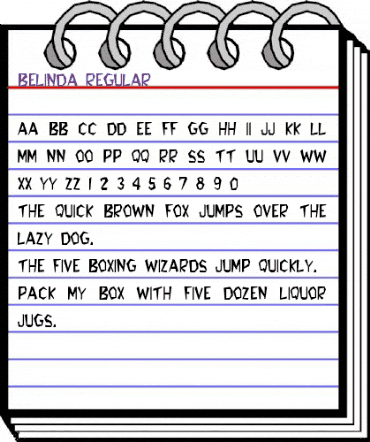 BELINDA Regular animated font preview BELINDA Regular animated font preview