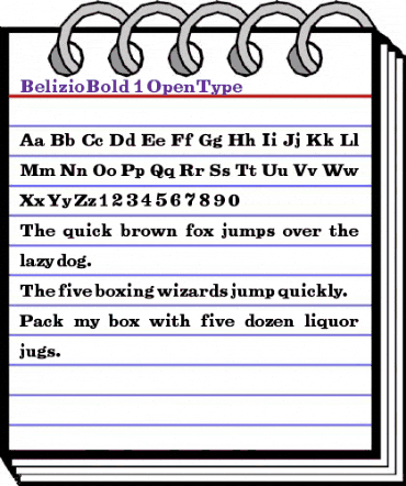 BelizioBold Regular animated font preview