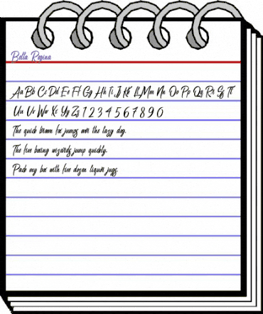 Bella Regina Regular animated font preview