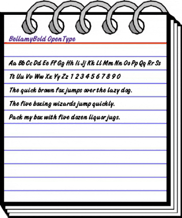 BellamyBold Regular animated font preview