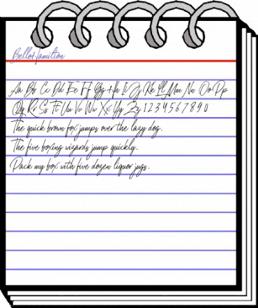 Belle Hamilton Regular animated font preview