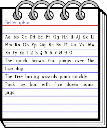 Bellerophon Regular animated font preview