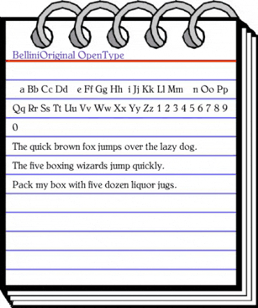 BelliniOriginal Regular animated font preview