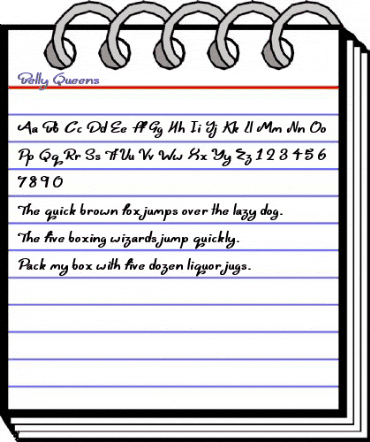 Belly Queens Regular animated font preview