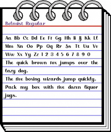 Belmist Regular animated font preview